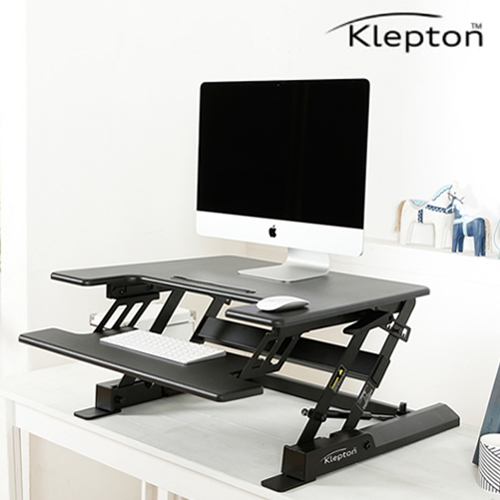 클렙튼 원터치 높이조절 와이드 스탠딩책상 거치형