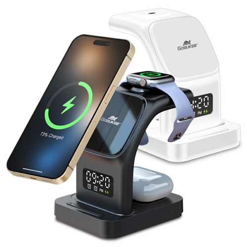 고부기  15W 3in1 맥세이프 호환 자석 거치 무선충전기