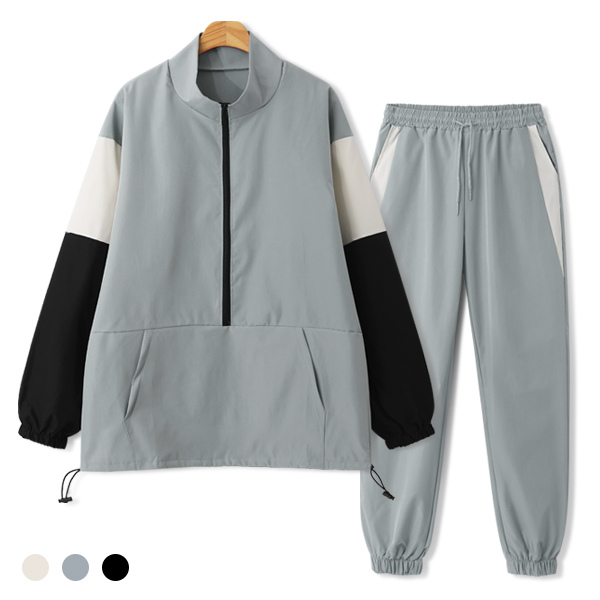 MNC 유니크배색 아노락 조거세트 MDSE745HS