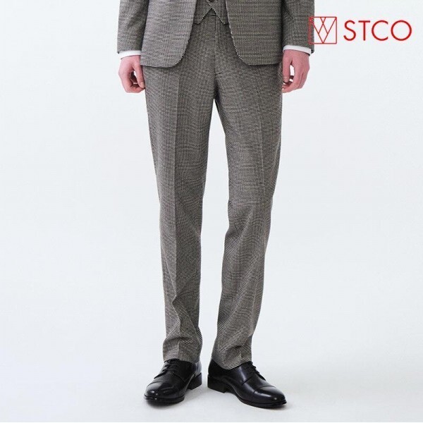 STCO 클래식핏 하운드투스 체크 수트팬츠 SSLTD53CAD