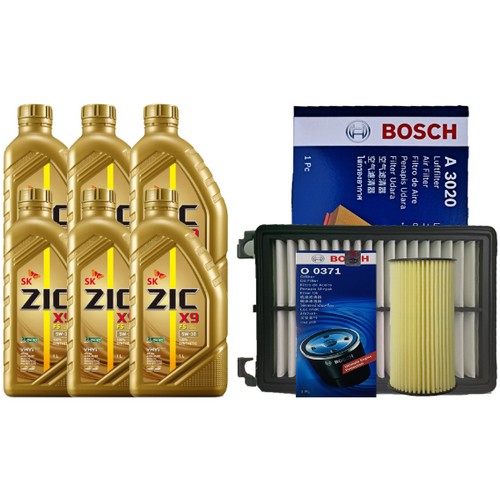 SK엔무브 ZIC X9 FS 5W30 6L + 보쉬필터 기아 쏘렌토 MQ4 디젤