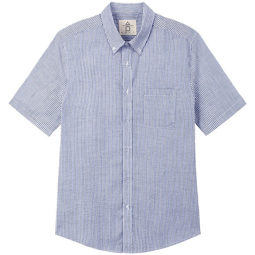 더셔츠스튜디오 루즈핏 써커스트라이프 버튼다운 반팔셔츠