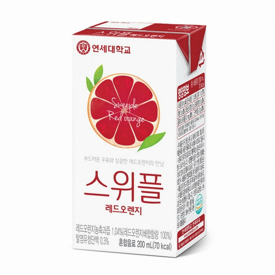 연세우유 스위플 레드 오렌지 200ml