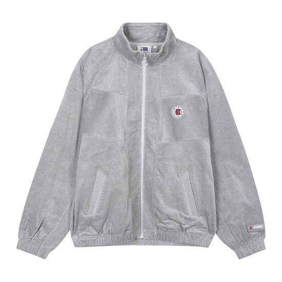 NBA 남여공용 LAC CLIPPERS 코듀로이 트랙탑 집업 N224TJ213P M 그린