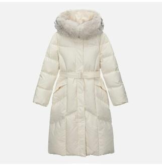 써스데이아일랜드 여성 폭스 퍼 슬림 롱 다운 T228MDJ245W