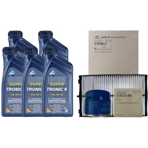 아랄  슈퍼트로닉 K 5W30 5L + 순정필터 현대 싼타페TM 2.0 가솔린 터보