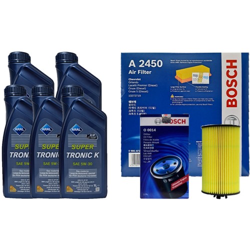 아랄  슈퍼트로닉 K 5W30 5L + 보쉬필터 쉐보레 올란도 1.6 디젤