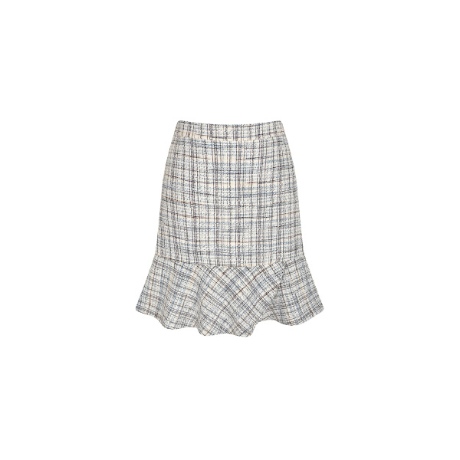 JJ지고트 여성 슬릿 러플 트위드 스커트_GM3M0SKW6