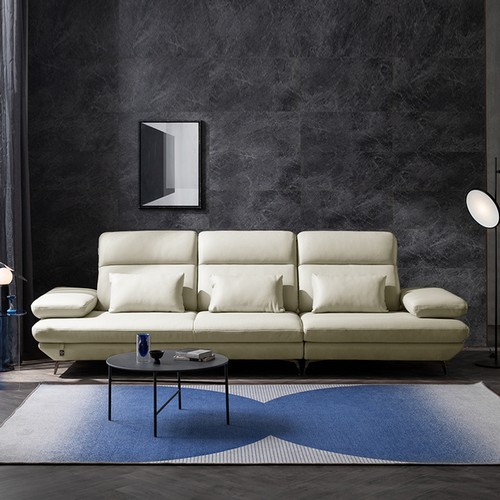 플랫b 콤팩트 스윙 전체 천연통가죽 소파 4인용