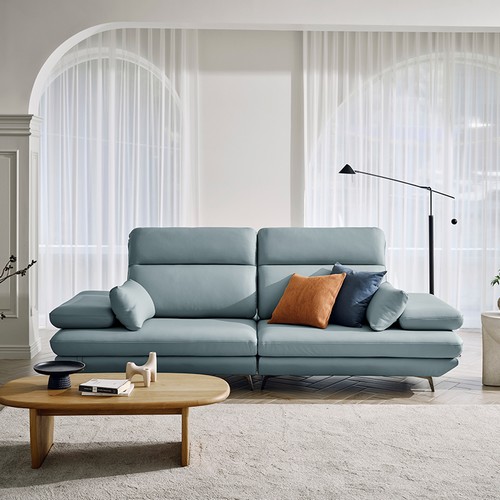 플랫b 스윙 전체 천연통가죽 소파 3.5인용