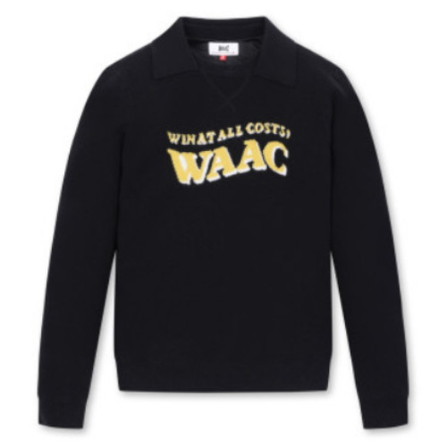 WAAC 캐시미어 카라 넥 스웨터 WWWAW23703BKX