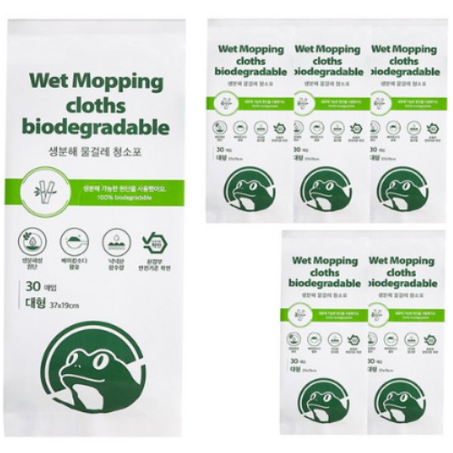 FROG 생분해 물걸레 청소포 대형 30매 [6개]