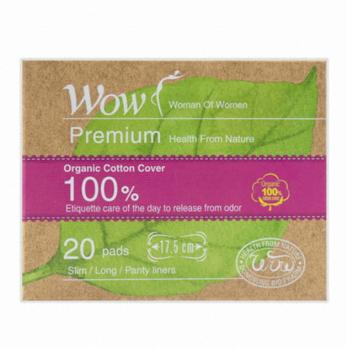 와우 프리미엄 유기농 생리대 팬티 롱라이너 20개