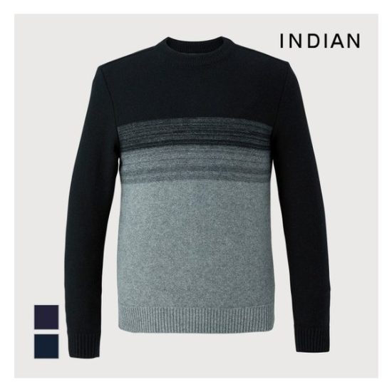 인디안 라쿤혼방 라운드니트 MIUBRYW9271