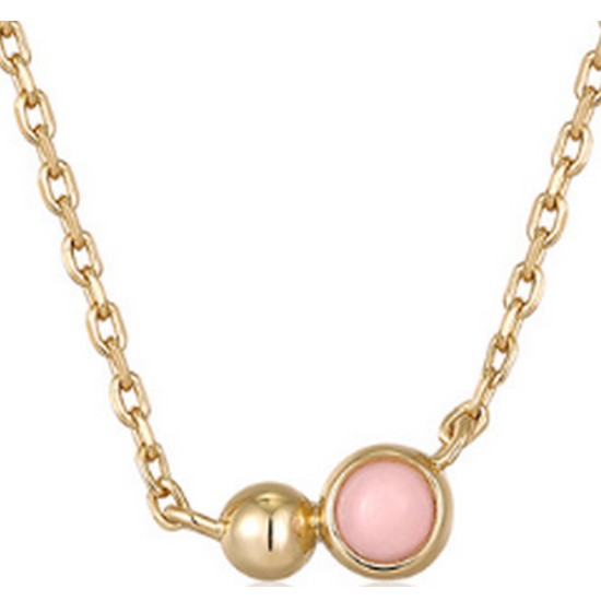 아니아하이에  로즈 쿼츠 925 실버 목걸이 N045-02G-RQ