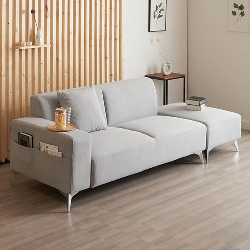 에보니아 루이 아쿠아스웨이드텍스 패브릭 소파 3인용