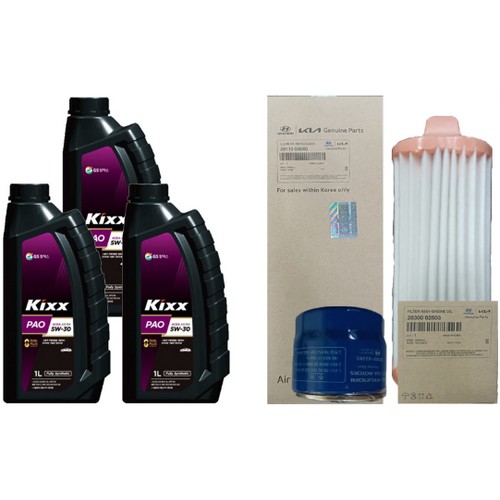 GS칼텍스 KIXX 파오 5W30 3L + 순정필터 기아 올뉴 모닝 JA 가솔린
