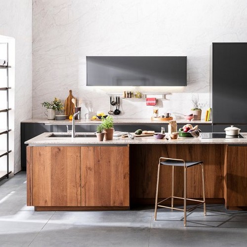 리바트  키친 7900G 어센틱 ㄱ자 냉장고장형