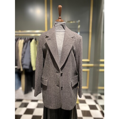 SISLEY 베이직 루즈핏 헤링본 롱자켓 SAJKC4361 강남