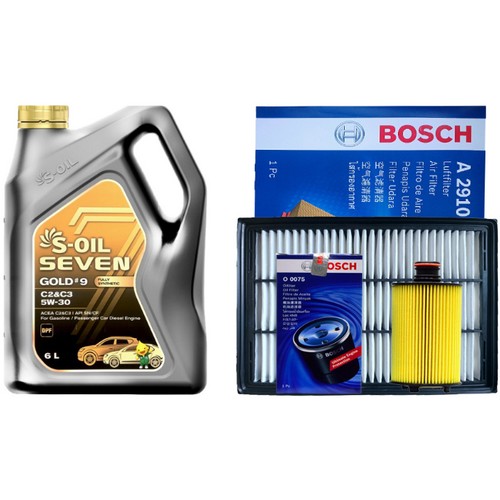 에쓰오일  세븐 골드 #9 C2&C3 5W30 6L + 보쉬필터 쌍용 뉴코란도 투리스모 2.2 디젤