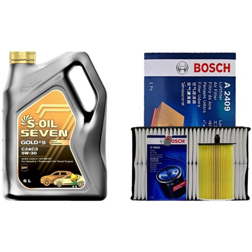 에스오일  세븐 골드 #9 C2&C3 5W30 6L + 보쉬필터 현대 그랜저HG 3.0 가솔린
