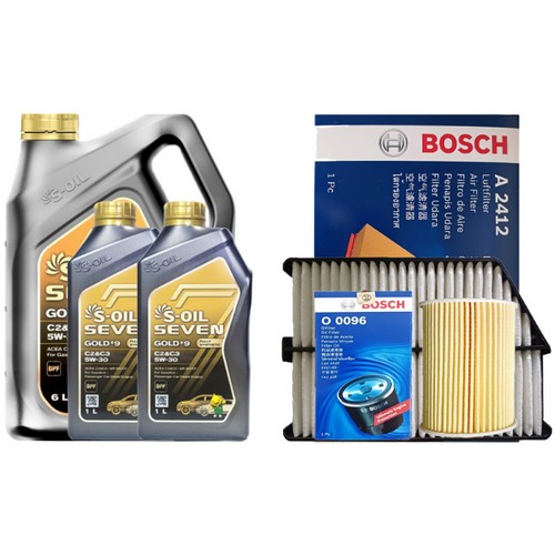에스오일  세븐 골드 #9 C2&C3 5W30 8L + 보쉬필터 기아 스포티지R 2.0 디젤