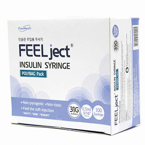 필텍 인슐린 주사기 31G 0.5cc