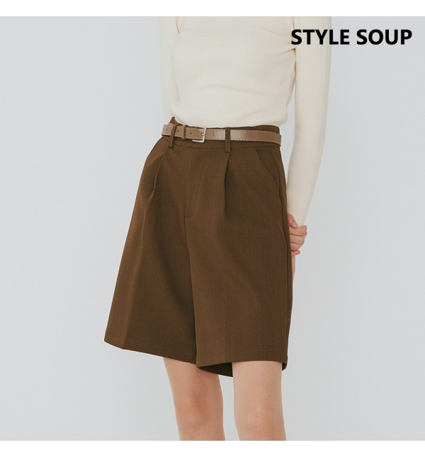 숲 벨티드 세미 하프 팬츠 SZASPE1