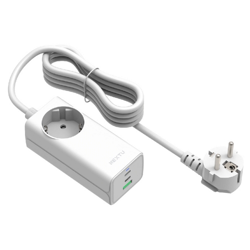 이지넷유비쿼터스 NEXTU 추오이 PD PPS 65W 3포트 GaN 접지형 충전기 NEXT-QC630GAN