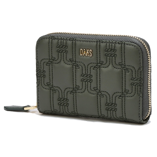 닥스 그린 DD퀼팅 양가죽 지퍼동전지갑 HO3F453E1