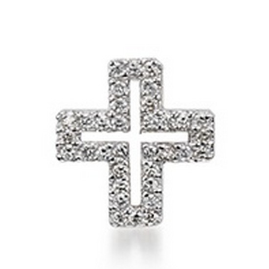 골든듀  미오뉴 다이아몬드 십자가 펜던트 체인제외 WG 18k 210103542