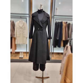 듀엘 여성 빅카라 캐시미어 A라인 롱코트 L234PSH514