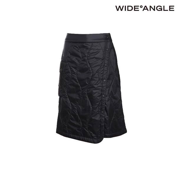 와이드앵글  여성 WG 웨이브 패딩 랩스커트 L Black -WWW23Q74Z1