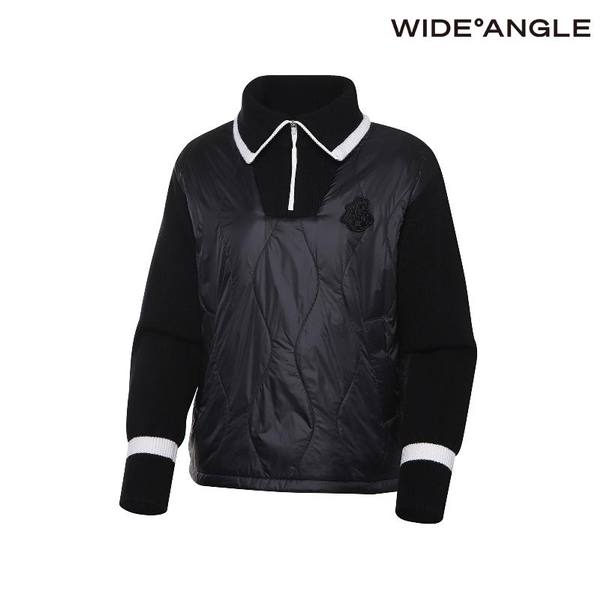 와이드앵글  여성 WG 웨이브 패딩 아노락 L Black -WWW23172Z1