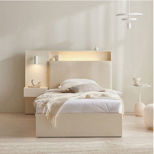 삼익가구 더메인 프리미엄 가죽헤드 수납 호텔 LED침대 SS