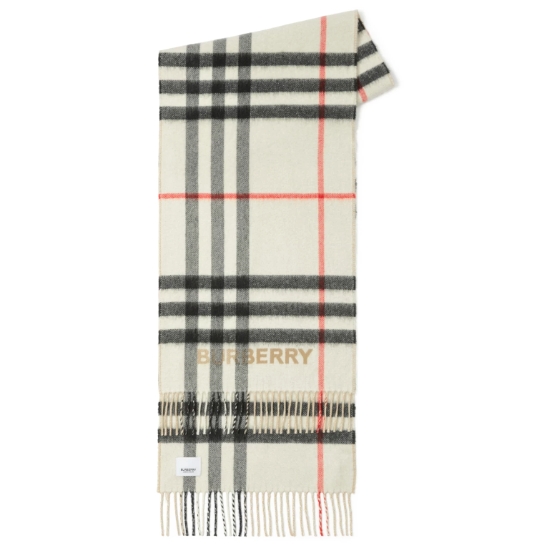 버버리 블루라벨 여성 콘트라스트 체크 캐시미어 스카프 8059280