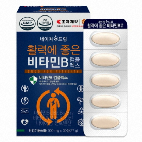 조아제약 네이처드림 활력에 좋은 비타민B 컴플렉스 30정