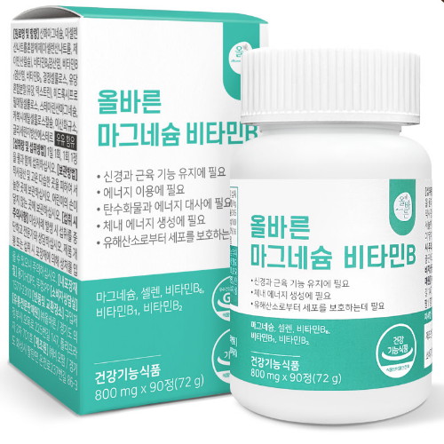 비오팜 올바른 마그네슘 비타민B 90정