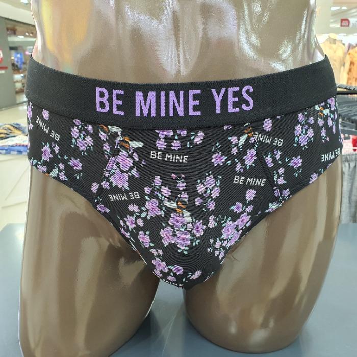 YES 페전트 블랙 플라워 삼각팬티 YSMPZ313