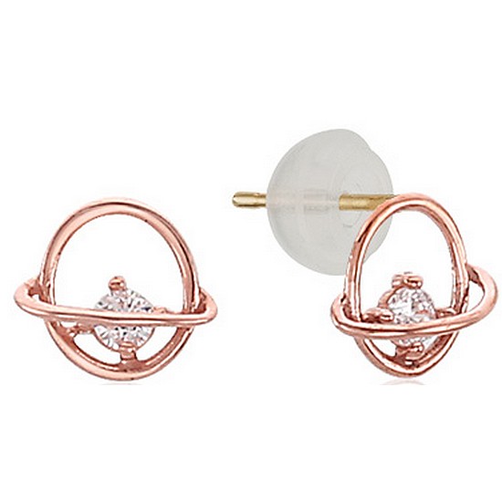 미니골드  라운드 플래닛큐 귀걸이 EOOM4103