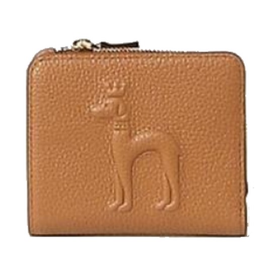 헤지스 브라운 퍼피 엠보 라운드지퍼 반지갑 HIWA4E252W2