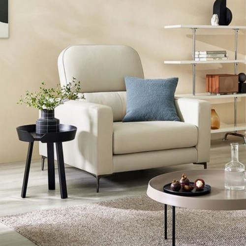 자코모 피렌체 하이 기능성 럭스 천연통가죽 소파 1인용