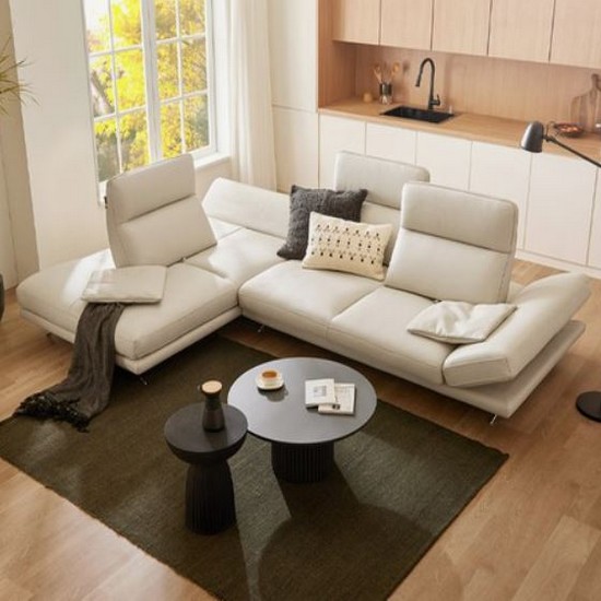 자코모 시그니처 스윙 코너카우치형 기능성 럭스 이태리 천연통가죽 소파 4인용