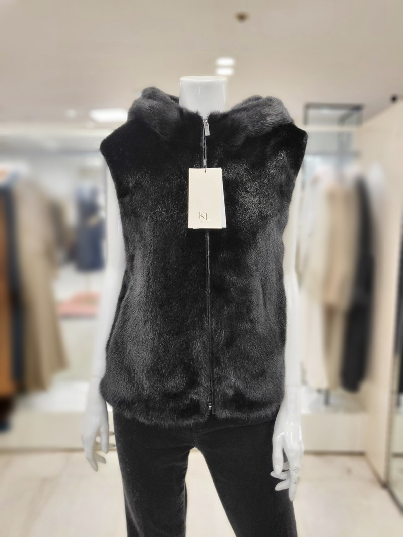 케이엘 KL 후드넥 천연밍크조끼 KOVTNJ0100