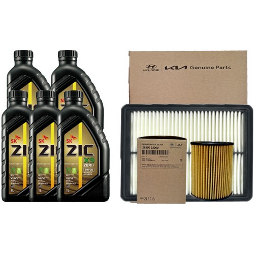 SK엔무브 지크 제로 X9 0W20 5L + 순정필터 기아 스포티지NQ5 2.0 LPG