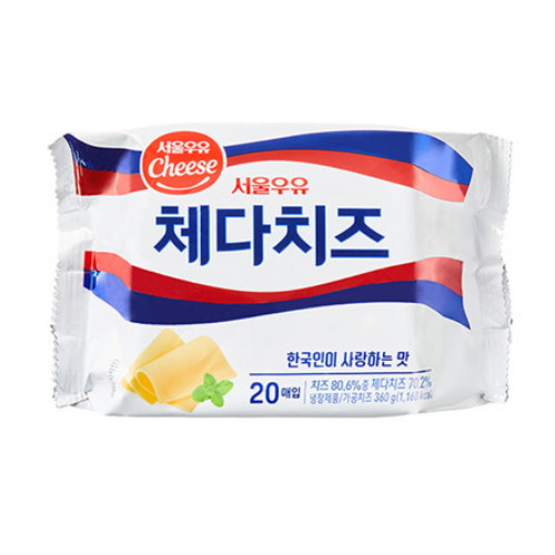 서울우유  체다 슬라이스 치즈 20매 360g
