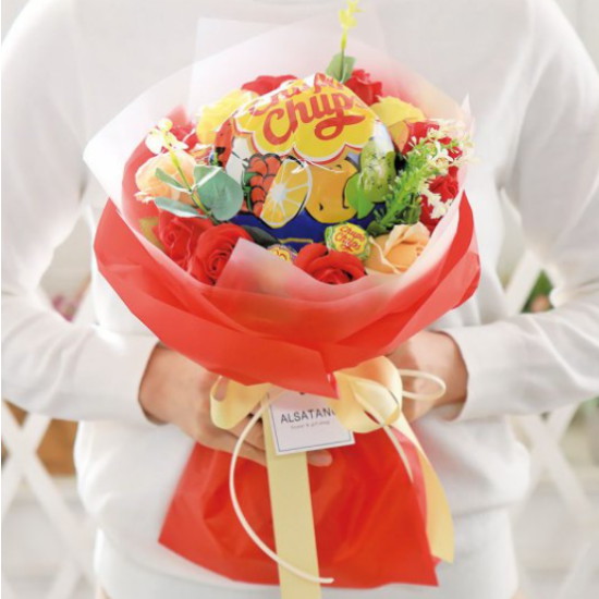 벨  사탕꽃다발 레드 츄파춥스 514g