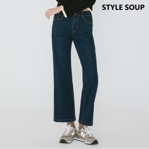 숲(SOUP) 내핑 하프밴딩 와이드 데님팬츠 SZADPF1