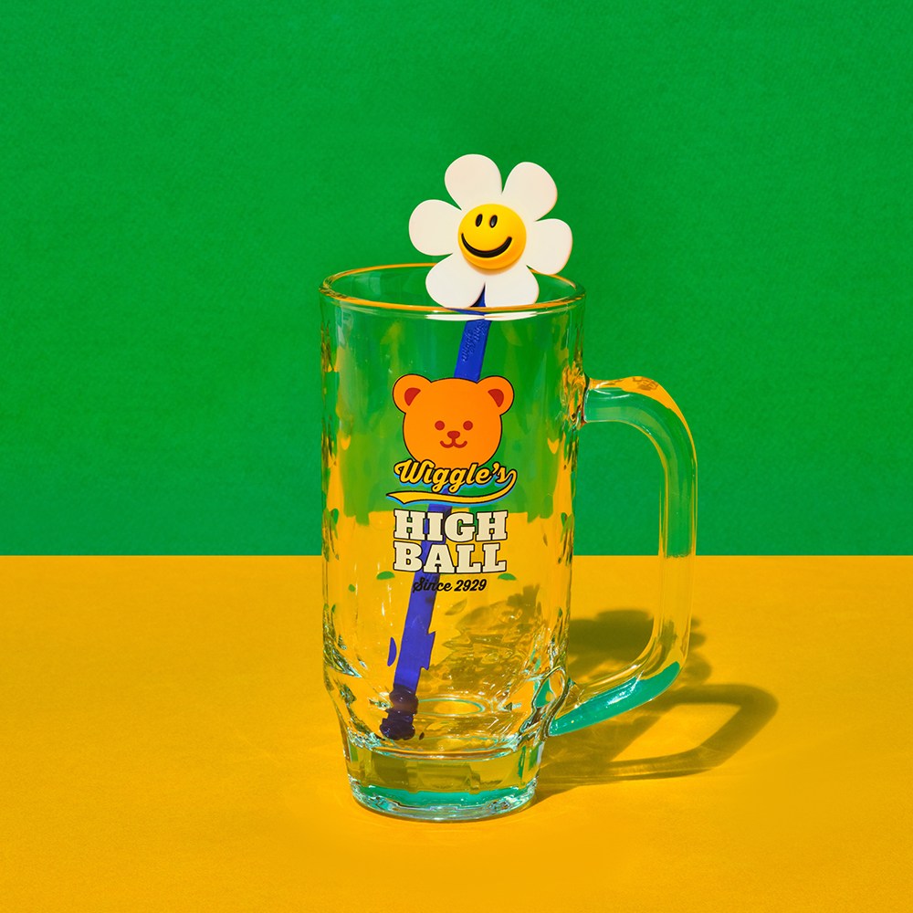 글라스락 X 위글위글 하이볼 머그 540ml 테디베어