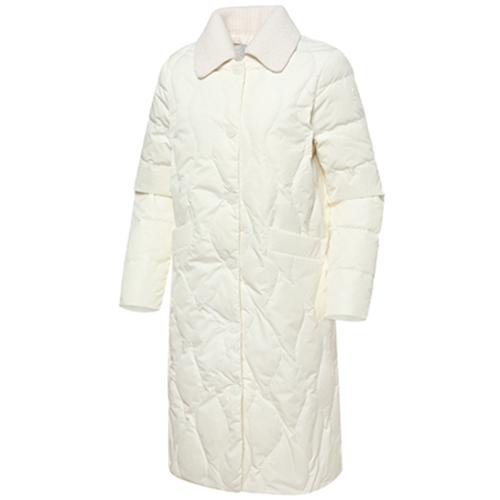 와이드앵글  CF 변형 니트 카라 롱다운 자켓 WWW21546W3